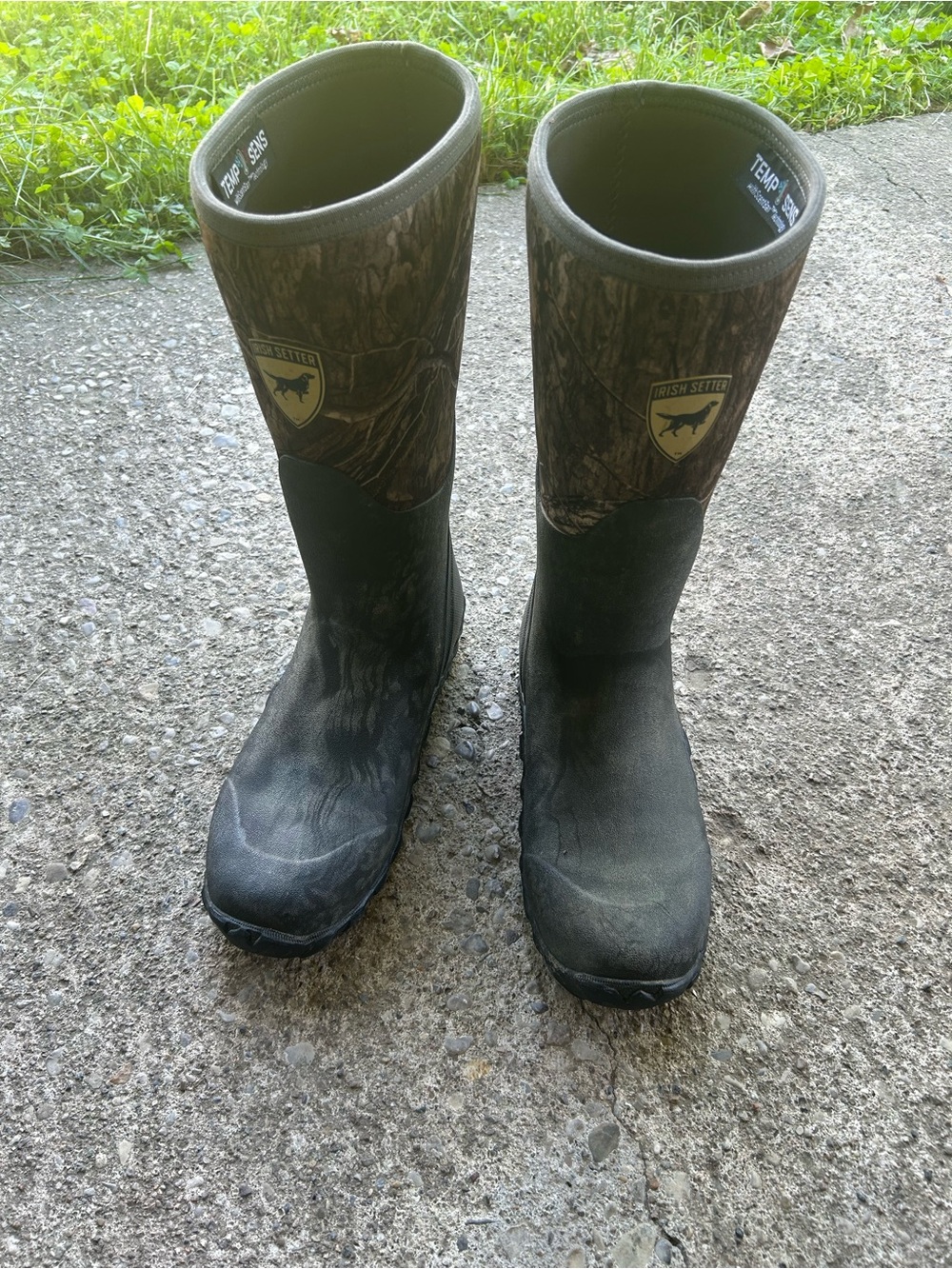 Irish Setter Camouflage Tall Rubber Hunting Boots unisex 10
